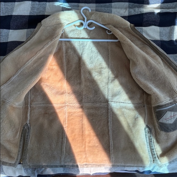 Sherpa real suede leather jacket , vintage size XL , made in Europe - Picture 4 of 9
